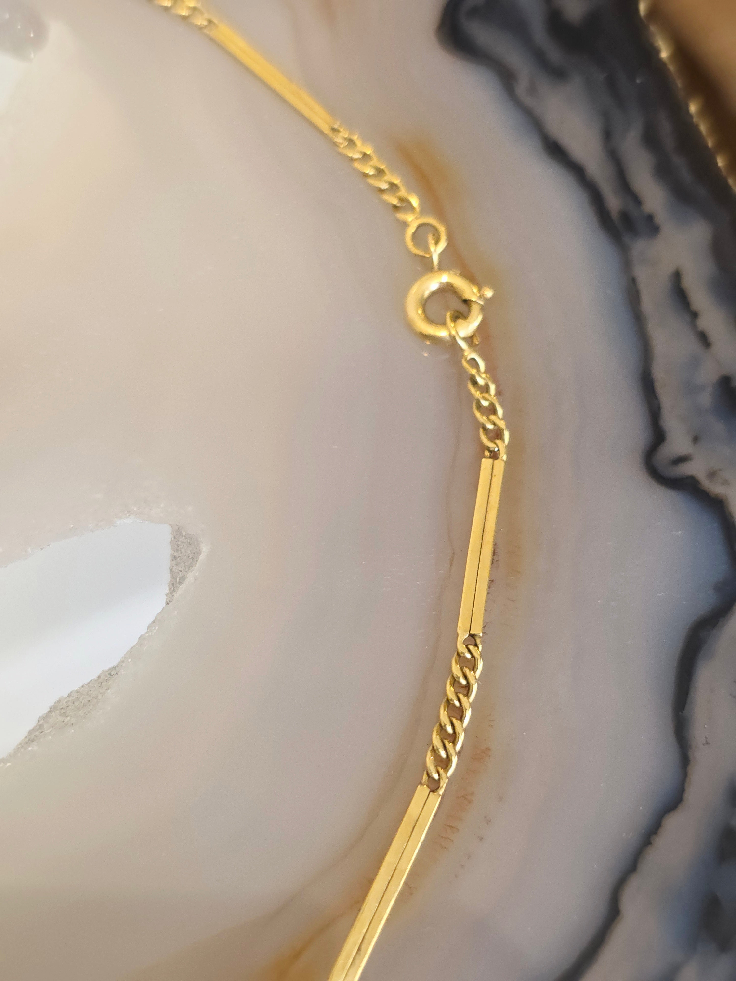 18k Solid Gold Watch Chain Necklace 17.5 inches | Indulgems