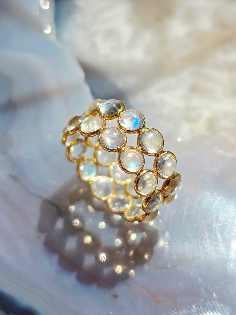14k Yellow Gold Gemstone Stacking Ring | Indulgems | Designs in Real Gold