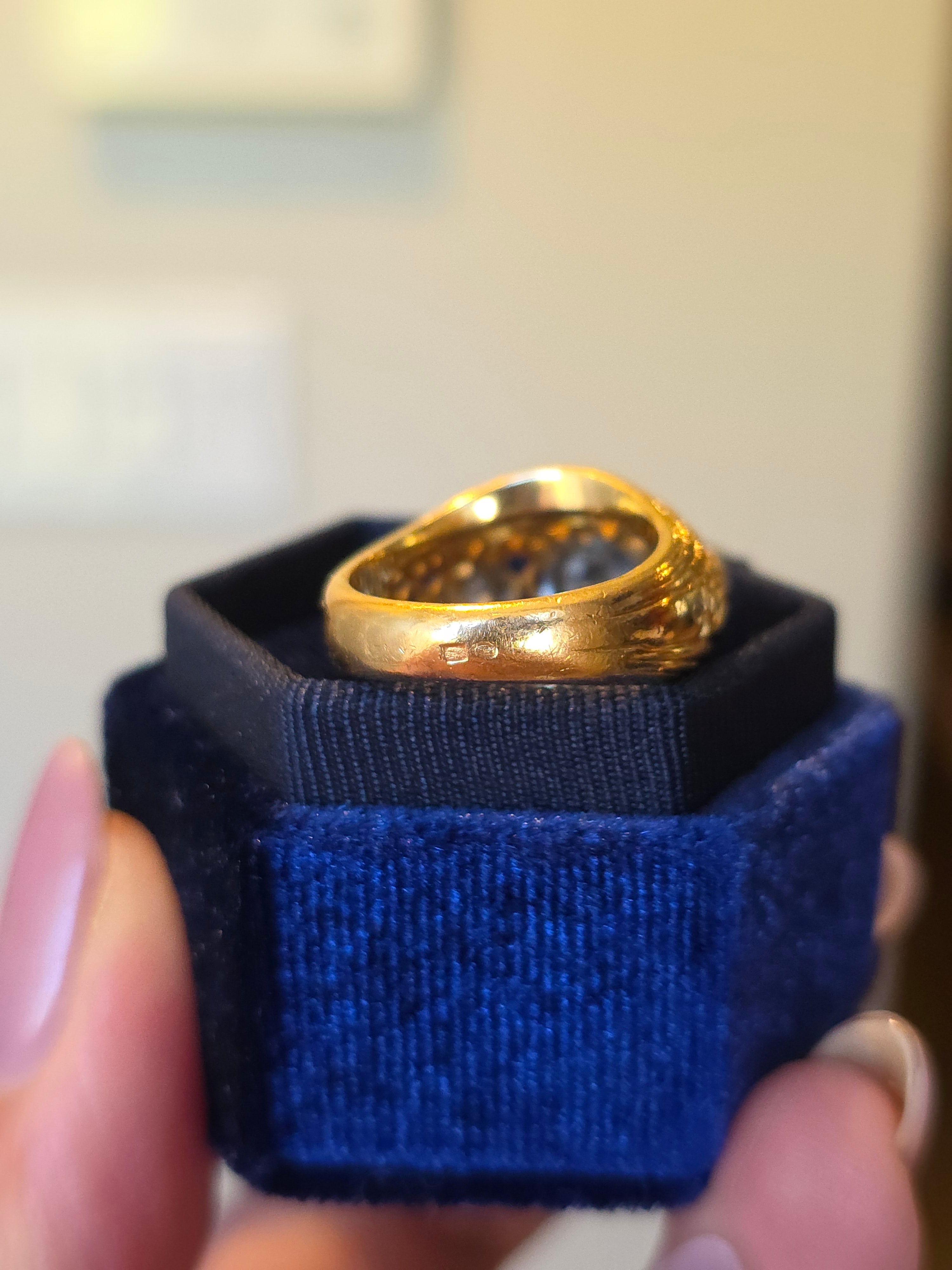 18k Solid Gold Old Cut Diamond Dome Ring Size 6 | Indulgems