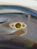 14k Solid Gold Chrysoberyl & Diamond Signet Ring Size 8 | Indulgems | Luna Collection