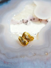 18K Solid Gold Diamond Antique Double Headed Snake Ring Sz 5.5 | Antique Jewelry | Indulgems | Designs in Real Gold