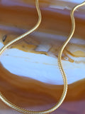 18k Solid Gold Snake Chain Necklace 17" | Indulgems