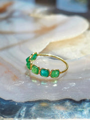 14k Yellow Gold Gemstone Stacking Ring | Indulgems | Designs in Real Gold