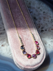 14k Yellow Gold Burmese Spinel Heart Necklace | Indulgems