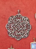 Antique Rose Cut Diamond Filigree Large Statement Pendant | Antique Jewelry | Indulgems | Designs in Real Gold