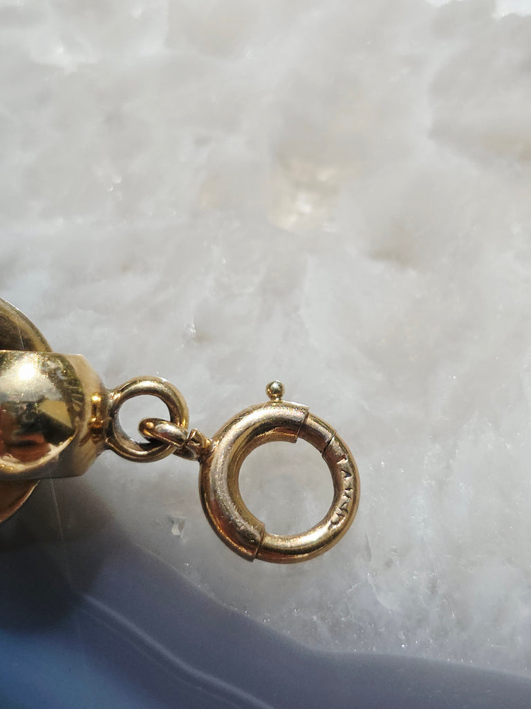 14k Solid Gold Vintage Ball & Circle Unique Chunky Bracelet | Indulgems