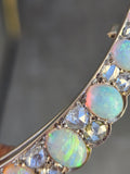 14k Yellow Gold Antique Opal & Rose-cut Diamond Brooch | Indulgems | Antique Jewelry