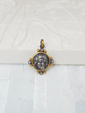 Apollo 24K Gold Pendant with Diamond & Sterling Silver