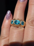 14k Yellow Gold Apatite Gemstone Band Ring Size 7 | Indulgems | Aurora