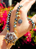 18k Solid Gold & Silver Antique Diamond Pendant | Indulgems