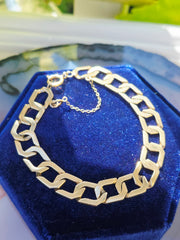 9K Gold Geometric Link Bracelet | Indulgems