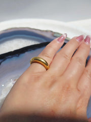18k Solid Gold Donut Ring Band by Piaget | Indulgems | Antique Vintage Jewelry