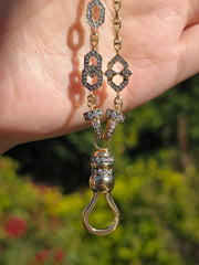 18k Solid Gold Art Deco Diamond Station Multipurpose Transformation Chain Necklace Bracelet Extender | Indulgems