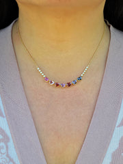 14k Yellow Gold Burmese Spinel Heart Necklace | Indulgems