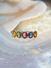 14k Yellow Gold Gemstone Stacking Ring | Indulgems | Designs in Real Gold