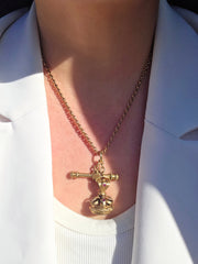 Antique 15k Gold Fob Seal with Ruby Accents & Citrine Intaglio | Indulgems