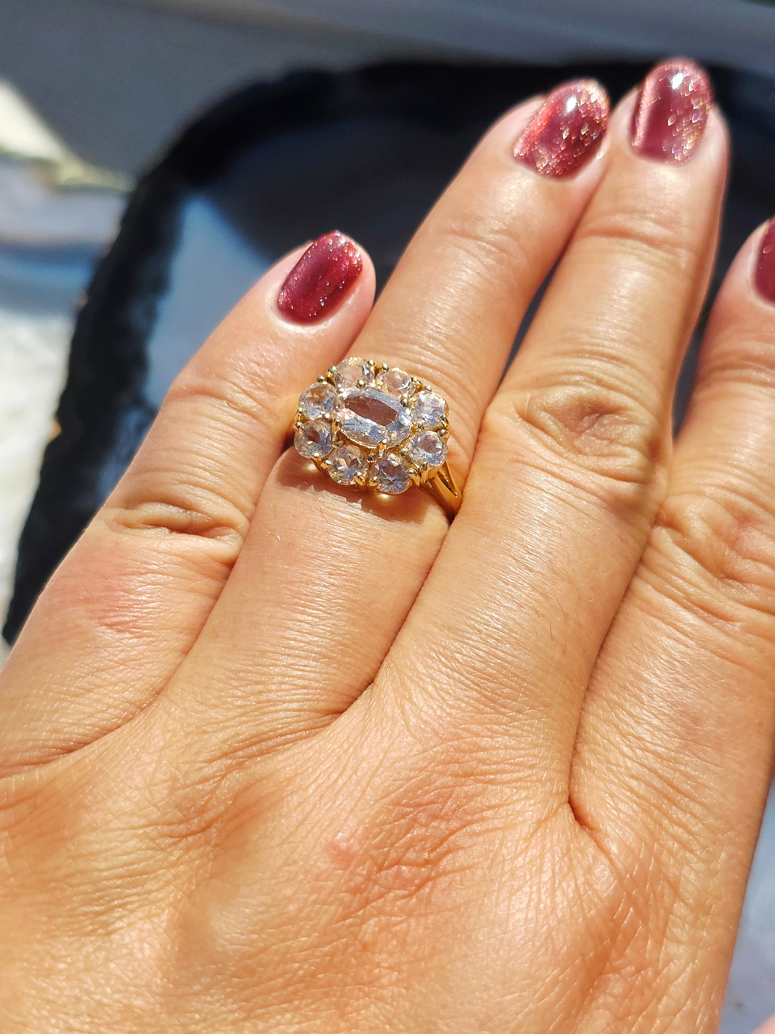 14k Yellow Gold Morganite Gemstone Ring size 8 | Indulgems
