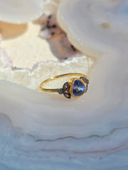 18k Yellow Gold Gemstone Laurel Rings Sz 7 | Indulgems