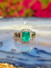 14k Yellow Gold 1.7ct Emerald Ring | Indulgems | Emma