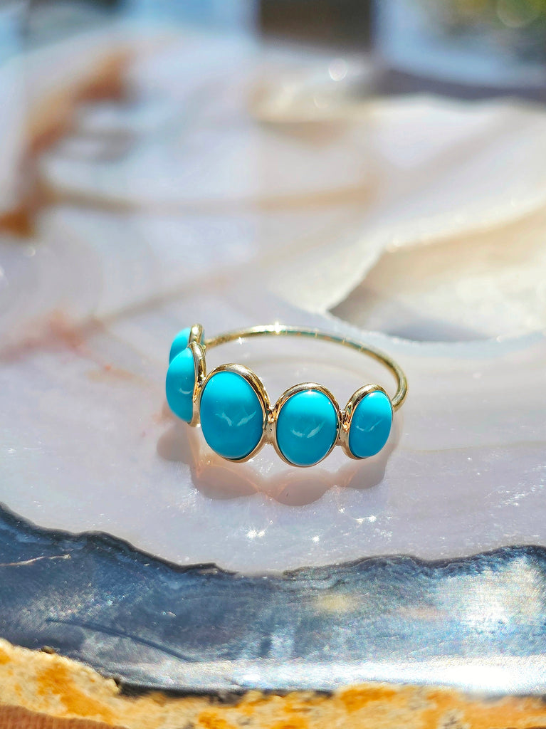 14k Yellow Gold Gemstone Stacking Ring | Indulgems | Designs in Real Gold