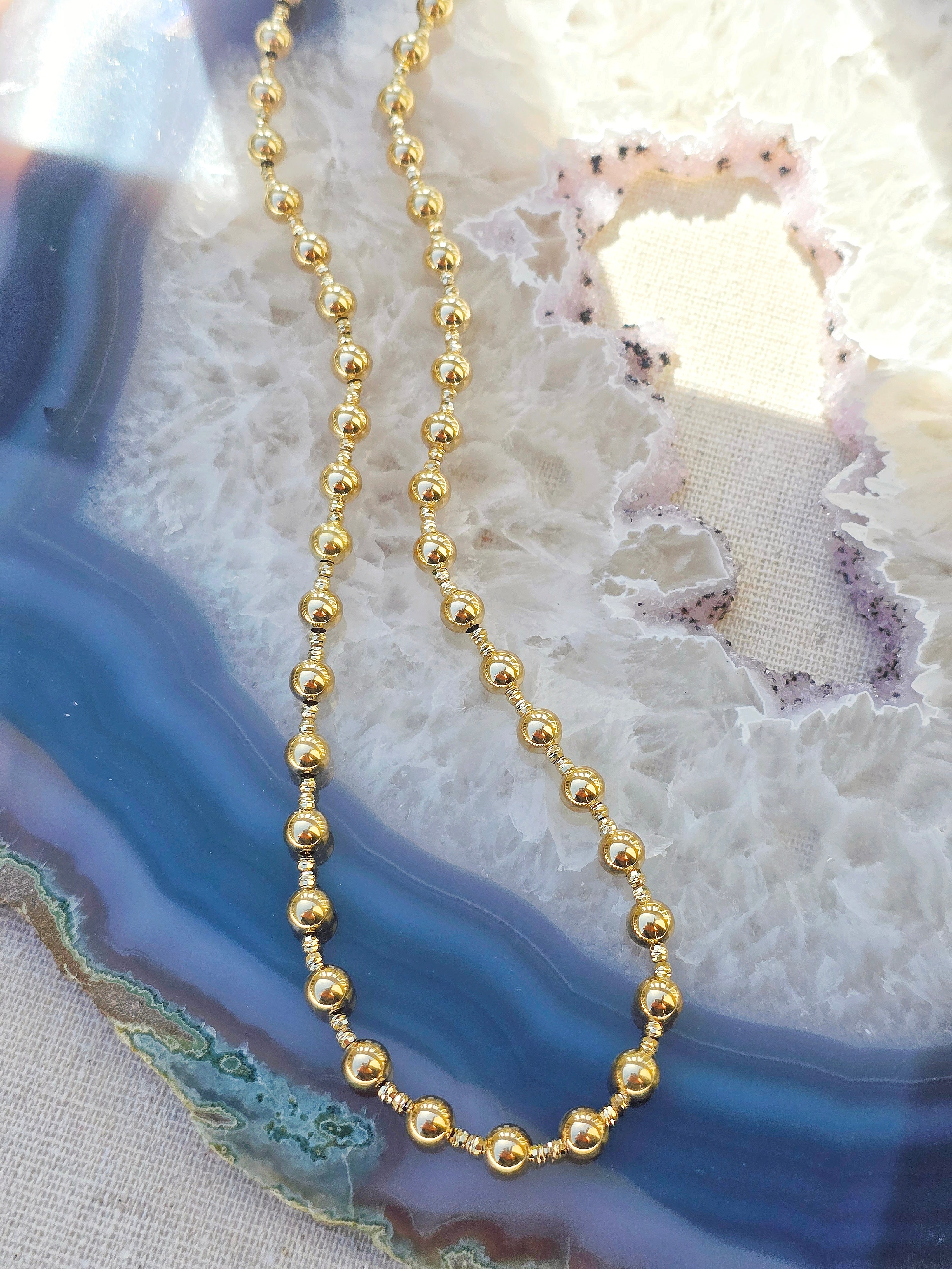 14k Yellow Gold Ball Chain Necklace | Indulgems