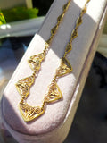 18k Solid Gold Antique French Filigree Necklace | Indulgems
