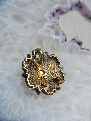 Antique 5 Carat Rose-cut Diamond Brooch Pendant in Silver | Indulgems