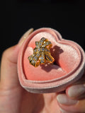 18k Solid Gold Diamond Ribbon Bow Ring Size 6.5 | Indulgems