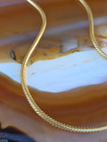 18k Solid Gold Snake Chain Necklace 17" | Indulgems