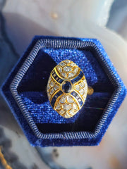 18k Yellow Gold Sapphire and Diamond Ring | Indulgems