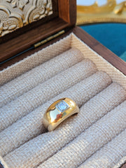 18k Solid Gold Old Cut Diamond Donut Chunky Ring | Indulgems | Antique Vintage Jewelry