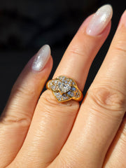 18k Solid Gold Natural Diamond Heart Ring | Indulgems | Vintage
