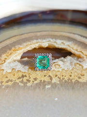 18k Solid Gold 2.2ct Columbian Emerald Diamond Ring Size 7 | Indulgems