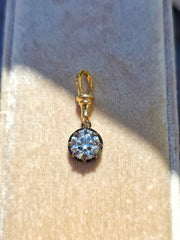 18k Solid Gold 2 Carat Lab-grown Diamond Solitaire Pendant with Black Rhodium Accent | Indulgems | Belle Époque Collection