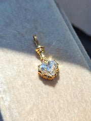 18k Yellow Gold 2 Carat Lab-grown Diamond Solitaire Pendant | Indulgems | Belle Époque Collection