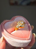 18k Solid Gold Natural Diamond Heart Ring | Indulgems | Vintage