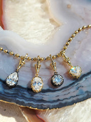 18k Solid Gold 2 Carat Lab-grown Diamond Solitaire Pendant | Indulgems | Belle Époque Collection