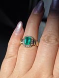 14k Yellow Gold 1.7ct Emerald Ring | Indulgems | Emma