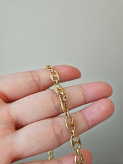 Solid 18K Yellow Gold Mariner Chain Long Necklace 31"