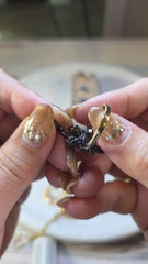 14k Yellow Gold & Platinum Cornflower Blue Sapphire Diamond Star Transformation Ring Pendant | Indulgems