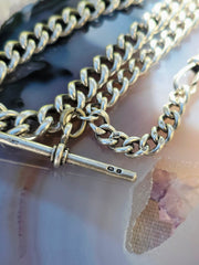 Antique Silver Watch Chain Necklace | Indulgems