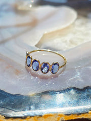 14k Yellow Gold Gemstone Stacking Ring | Indulgems | Designs in Real Gold