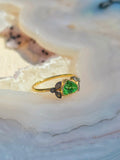 18k Yellow Gold Gemstone Laurel Rings Sz 7 | Indulgems