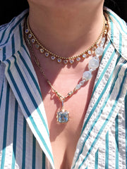 14k Yellow Gold Burmese Jadeite Handcarved Chain Extender Connector | Indulgems