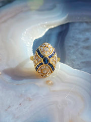 18k Yellow Gold Sapphire and Diamond Ring | Indulgems