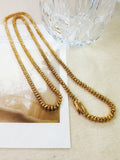 Antique 18K Yellow Gold Cannatille Long Chain Necklace 28"