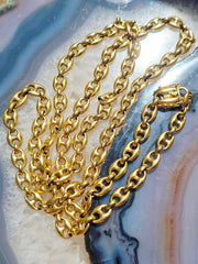 18k Solid Gold French Mariner Chain Necklace | Indulgems