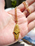 15K Gold Botanical Themed Diamond Accent Pendant | Indulgems | Antique Revival