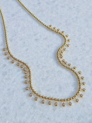 18k Yellow Gold Mimosa Necklace in Diamond Bubbles - Custom Order Deposit