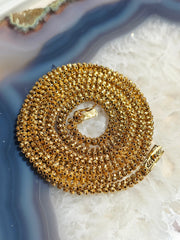 Antique 18K Yellow Gold Cannatille Long Chain Necklace 28" | Indulgems | Designs in Real Gold